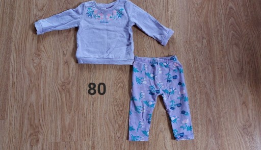 Zdjęcie oferty: Komplet liliowy dla dziewczynki dres 80
