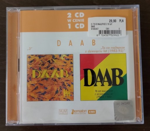 Zdjęcie oferty: DAAB To co najlepsze z dziesięciu lat (1983–93)2CD