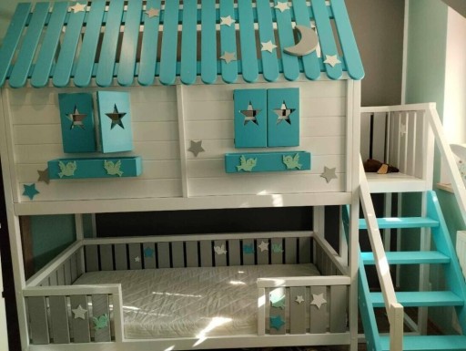 Zdjęcie oferty: Łóżko domek piętrowy drewniany dla dzieci