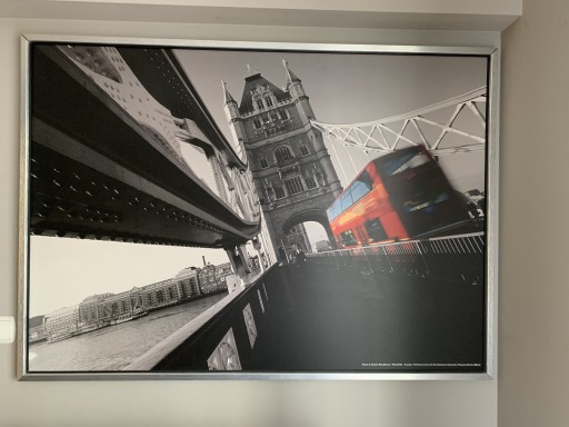 Zdjęcie oferty: Londyn, Tower bridge, 100x140, obraz czerwony bus