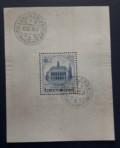 Zdjęcie oferty: Znaczek blok Belgia 1936 stemplowany
