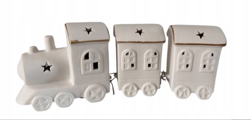 Zdjęcie oferty: Świąteczny pociąg ceramiczny z oświetleniem LED 25,5 x 5,5 x 9 cm