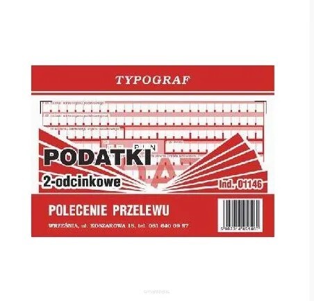 Zdjęcie oferty: Polecenie przelewu podatki 2-odcinkowe 01146