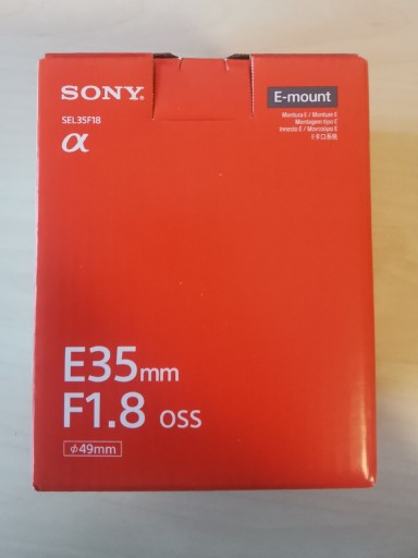 Zdjęcie oferty: Nowy Obiektyw Sony E 35mm F1.8 OSS SEL35F18 49mm