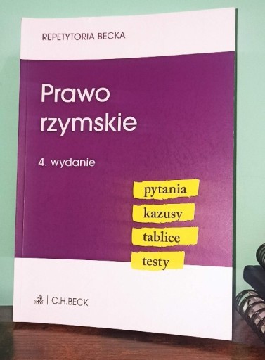 Zdjęcie oferty: Repetytoria Becka Prawo rzymskie wyd.4 