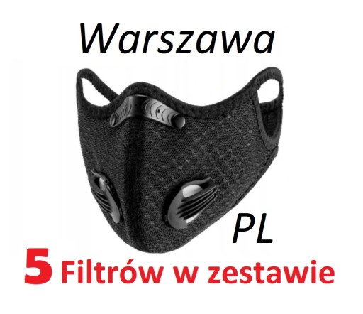 Zdjęcie oferty: Maska Antysmogowa Premium PM2.5 KN95 FILTR x5