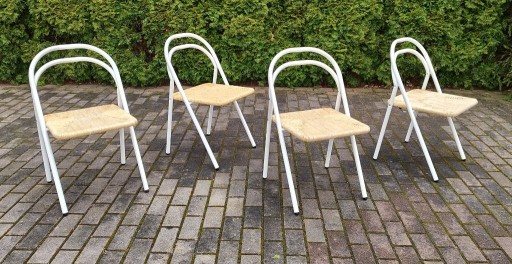 Zdjęcie oferty: Komplet czterech składanych krzeseł, lata 80. 