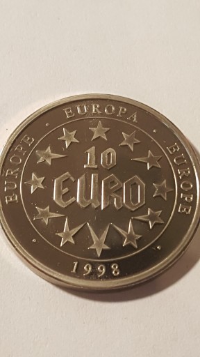 Zdjęcie oferty: Moneta okolicznościowa 10 Euro 1998r. #89