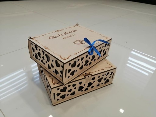 Zdjęcie oferty: pudełko prezent ślub wesele urodziny sklejkaGRAWER
