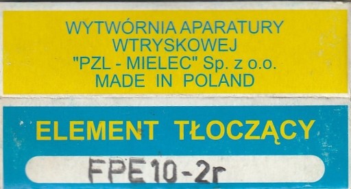 Zdjęcie oferty: Element tłoczący pompy wtryskowej FPE10-2r 