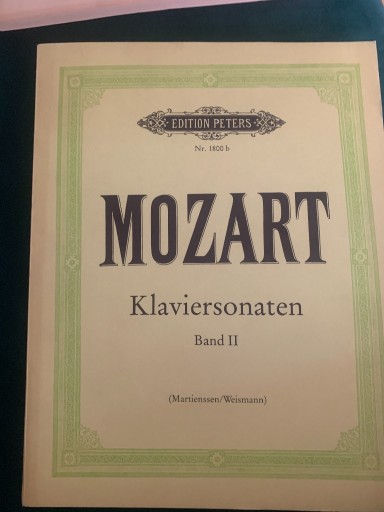 Zdjęcie oferty: Mozart Klaviersonaten Band II. Edition Peters.
