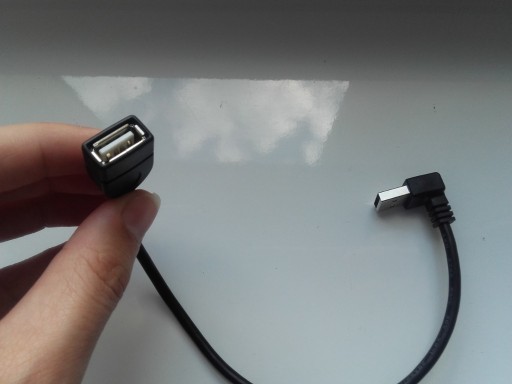 Zdjęcie oferty: Przedłużacz USB kątowy w dół, 90stopni, czarny, no