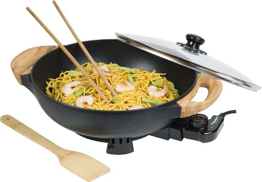 Zdjęcie oferty: Bestron elektryczny wok z bambusowymi uchwytami XL