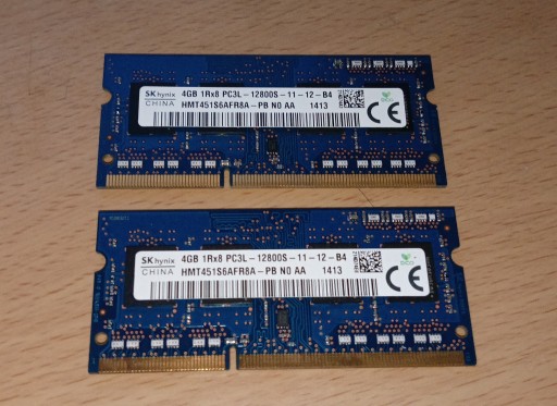 Zdjęcie oferty: SK Hynix 8GB (2x4GB) DDR3 1600MHz PC3L-12800S