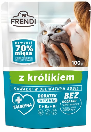 Zdjęcie oferty: MOKRA KARMA DLA KOTA Z KRÓLIKIEM FRENDI 100G