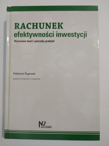 Zdjęcie oferty: Rachunek efektywności inwestycji Rogowski