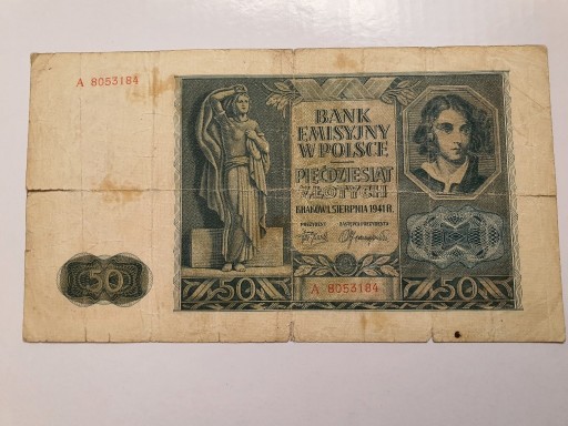Zdjęcie oferty: Polska 50 złotych 1941