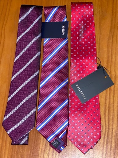 Zdjęcie oferty: NOWE - Jedwabne krawaty - Wólczanka - Lambert