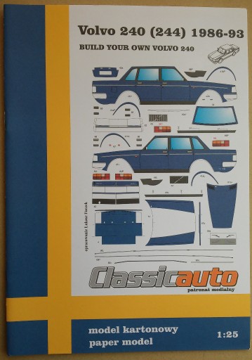 Zdjęcie oferty: Volvo 240 sedan (244) model papierowy modelarz