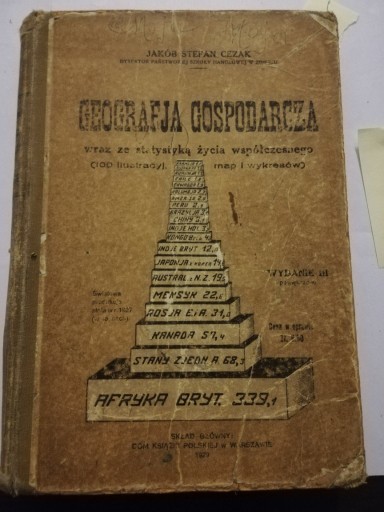Zdjęcie oferty: Cezak Jakób Stefan Geografia gospodarcza 1929r.