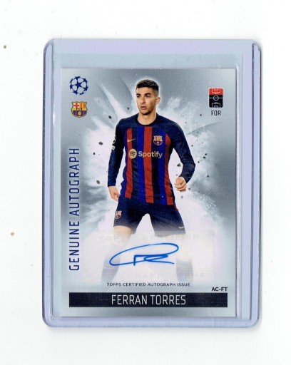 Zdjęcie oferty: FERRAN TORRES GENUINE AUTOGRAPH MATCH ATTAX 2023