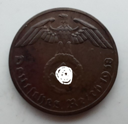 Zdjęcie oferty: Niemcy III Rzesza - 1 Reichspfennig 1938  A