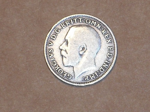 Zdjęcie oferty: 3 pensy 1916 -Jerzy V , moneta srebrna