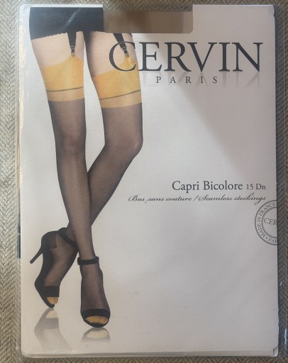 Zdjęcie oferty: Pończochy Cervin Capri Bicolore T5 gazelle/noir