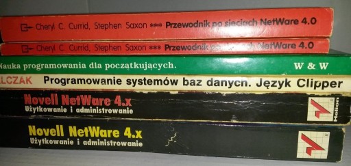 Zdjęcie oferty: Novell NetWare Turbo Pascal Język Clipper programowanie