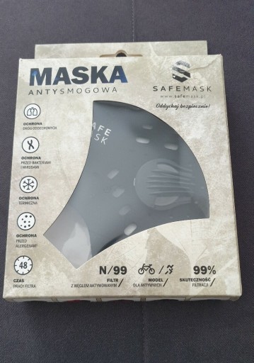 Zdjęcie oferty: Maska antysmogowa Safemask rozm.L
