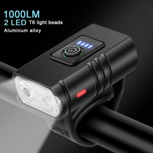 Zdjęcie oferty: Oświetlenie rowerowe USB 1000lm 2 led