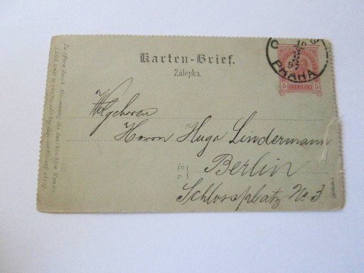 Zdjęcie oferty: AUSTRIA 1897 KARTA POCZTOWA CP