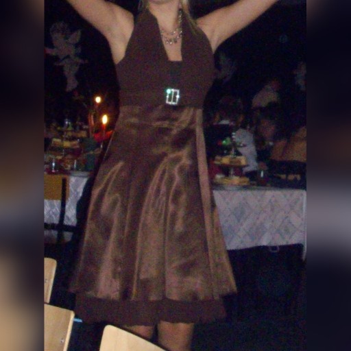 Zdjęcie oferty: Sukienka suknia wieczorowa brązowa 38 M