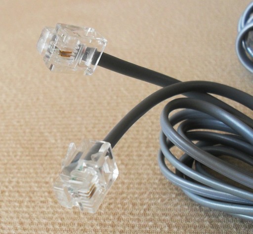 Zdjęcie oferty: Kabel przewód telefoniczny 1.8 m 2xRJ11 6p2c 5 szt