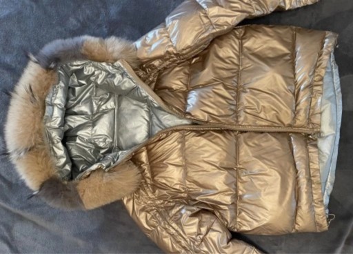 Zdjęcie oferty: Kurtka puchowa dwustronna obszycie futro lisa UNI