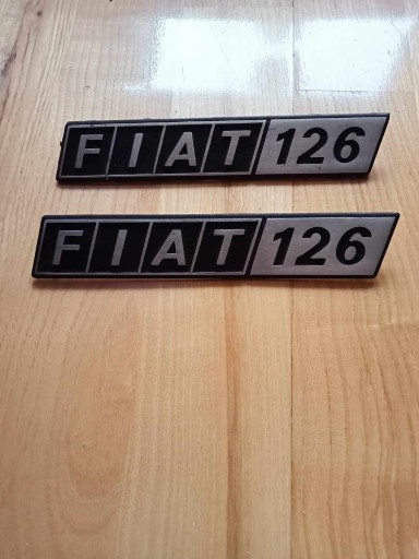 Zdjęcie oferty: 2 EMBLEMATY FIAT 126 - ALUMINIUM