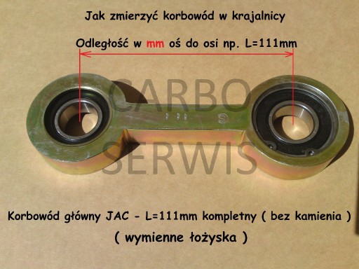 Zdjęcie oferty: Korbowód do krajalnicy chleba JAC DURO L=111mm