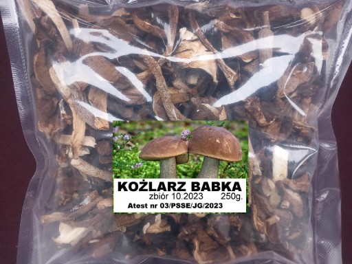 Zdjęcie oferty: Grzyby suszone  koźlarz babka 250g. Atest