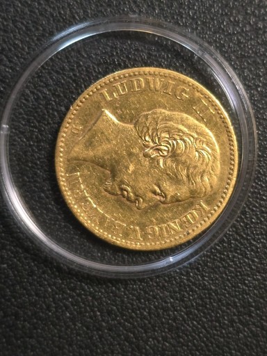 Zdjęcie oferty: Złota moneta 20 marek, Ludwig II bawarski 1873r