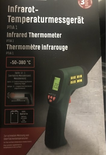 Zdjęcie oferty: termometr bezdotykowy infrared zasieg 12m do 380C