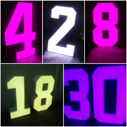 Zdjęcie oferty: Cyfry podswietlane led rgb 