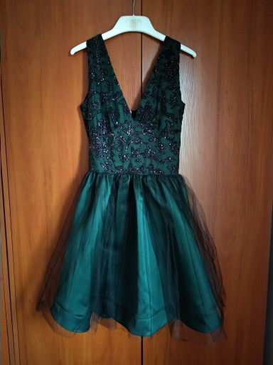 Zdjęcie oferty: Sukienka wieczorowa, butelkowa zieleń.