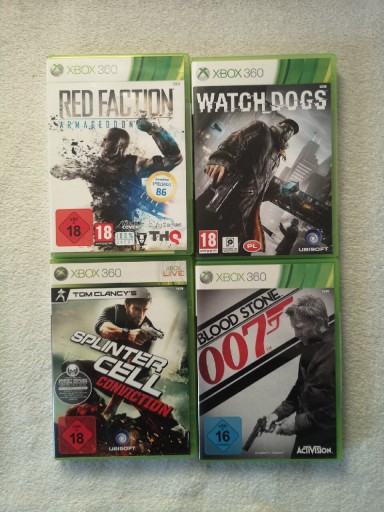 Zdjęcie oferty: Red Faction, Watch Dogs, Blood Stone 007 Xbox 360