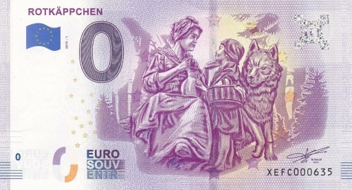 Zdjęcie oferty: Banknot 0 Euro - Rotkappchen 2019