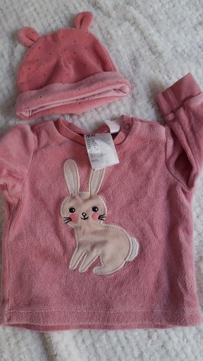 Zdjęcie oferty: H&M welurowy dres niemowlęcy różowy 56cm + gratis