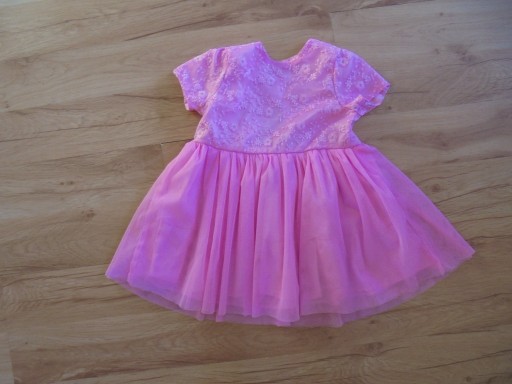 Zdjęcie oferty: Sukienka balowa różowa dziewczynka 86-92