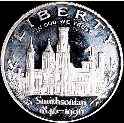 Zdjęcie oferty: Srebrny Dollar z 1996r. 150 Rocznica Smithsonian 