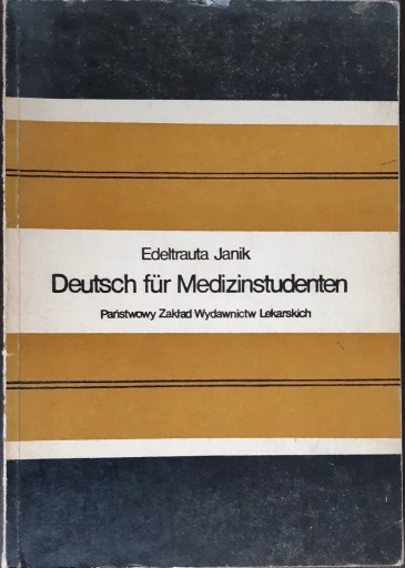 Zdjęcie oferty: DEUTSCH FUR MEDIZINSTUDENTEN E. JANIK