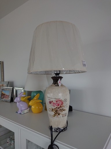 Zdjęcie oferty: Lampa stołowa ceramiczna porcelanowa róże nowa