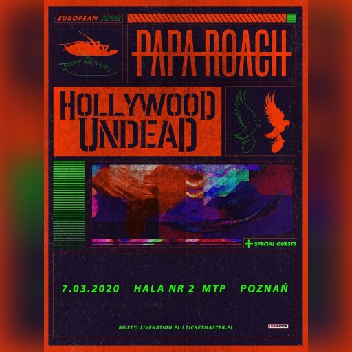 Zdjęcie oferty: Bilet na Koncert Papa Rouch & Hollywood Undead